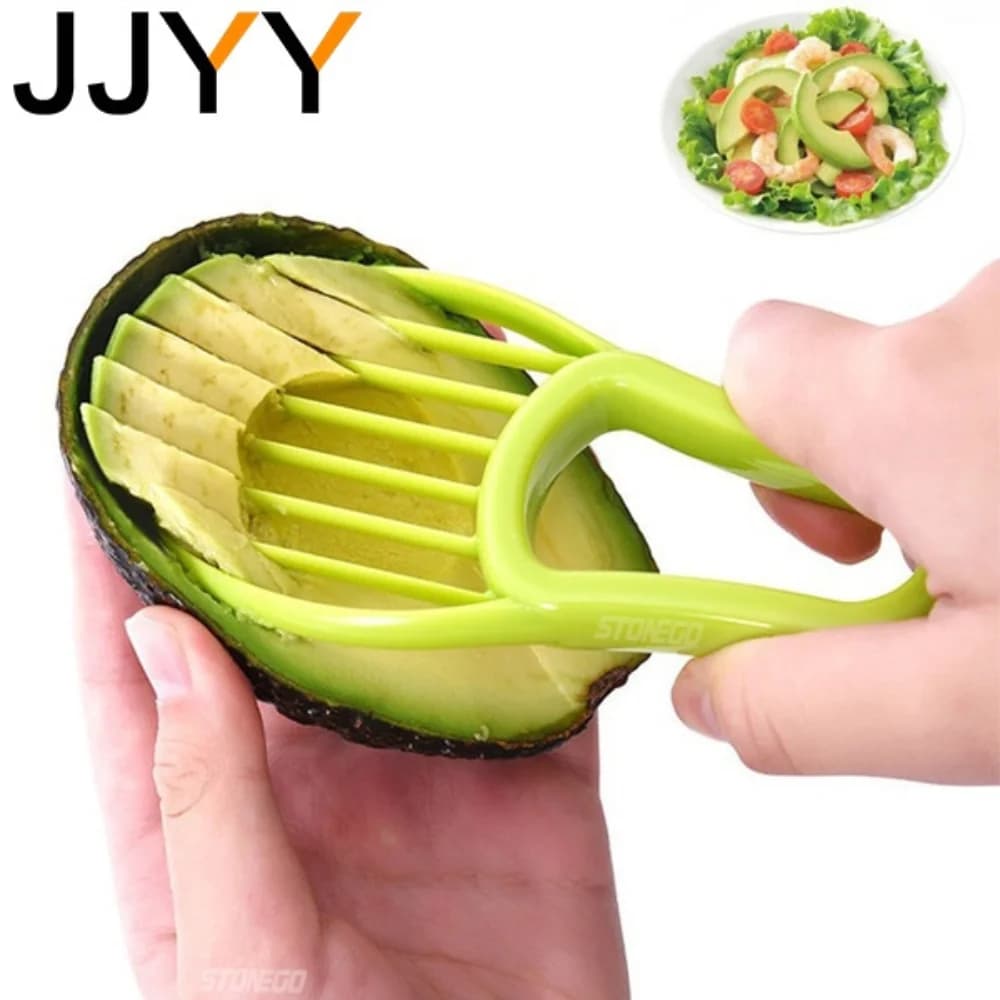 JJYY 3 In 1 Avocado Shea Corer Burro Fruits Peeled Taglierina Separator Pulpa Plastic knife Kitchen Tools Vegetables
