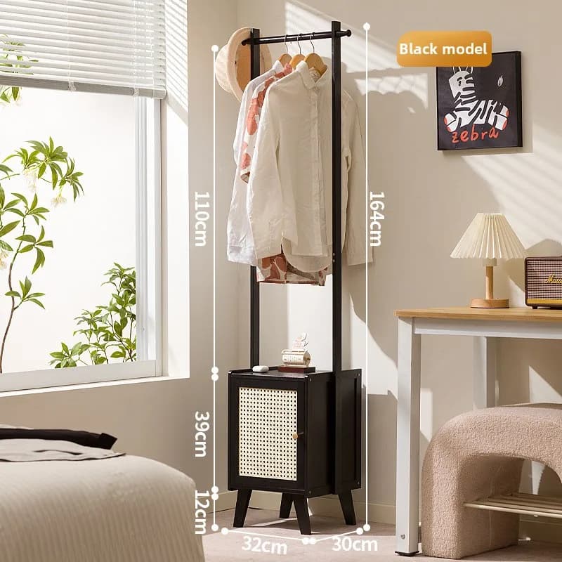 Stable Hanger floor to ceiling bedroom bedside hanger indoor household vertical clothes storage rack bedside table