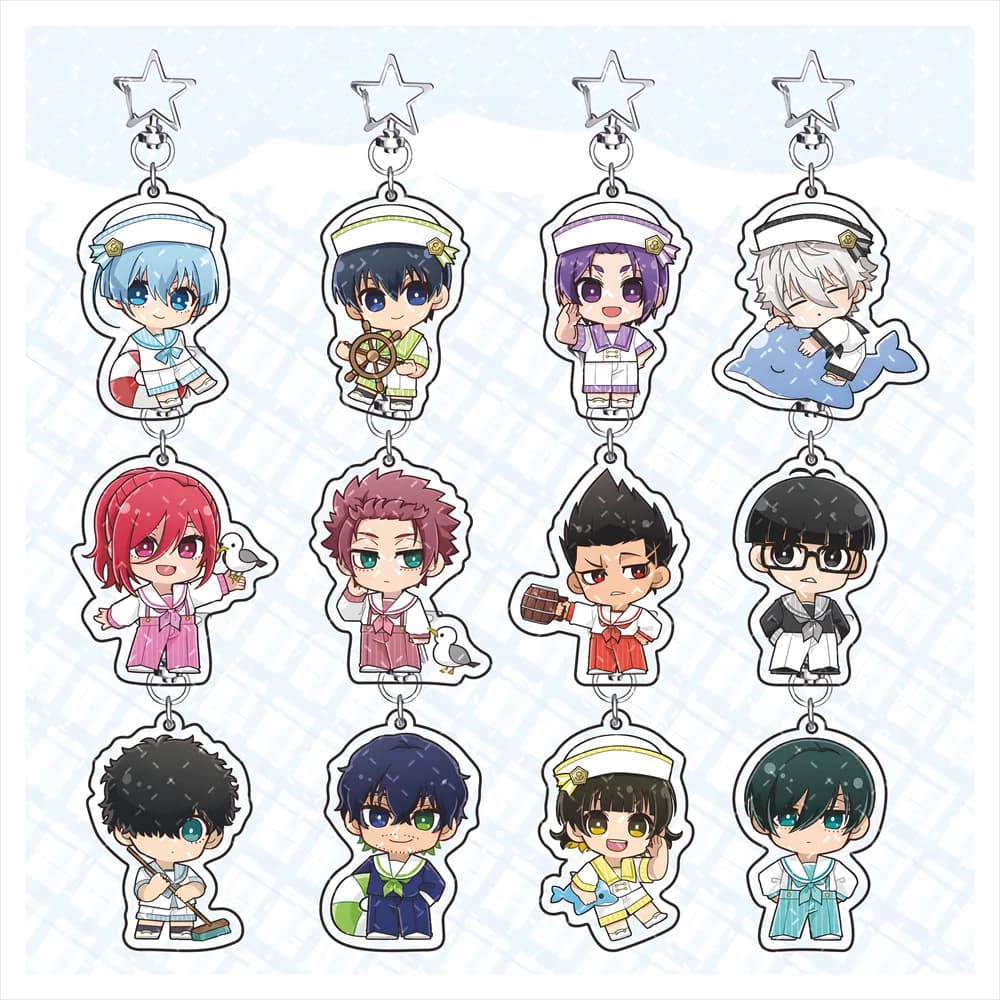 Blue Lock 6cm Acrylic Keychain Sailor Uniform Bag Charm Sports Manga Themed Key Ring Collectible Decor Gift for Anime Fans