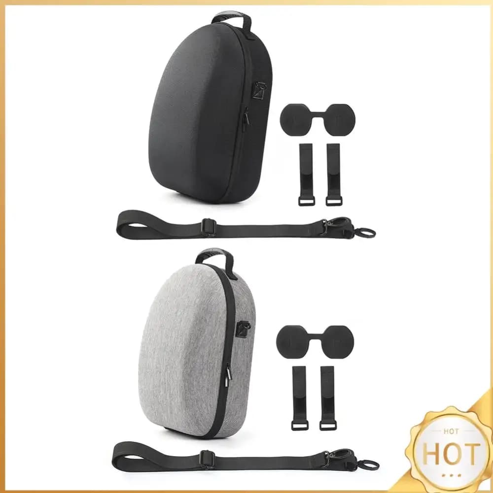 Custodia da trasporto Custodia per lenti Custodia rigida antiurto Fascette per cavi Anti-graffio Anti-goccia per controller auricolare Meta Quest 3 VR