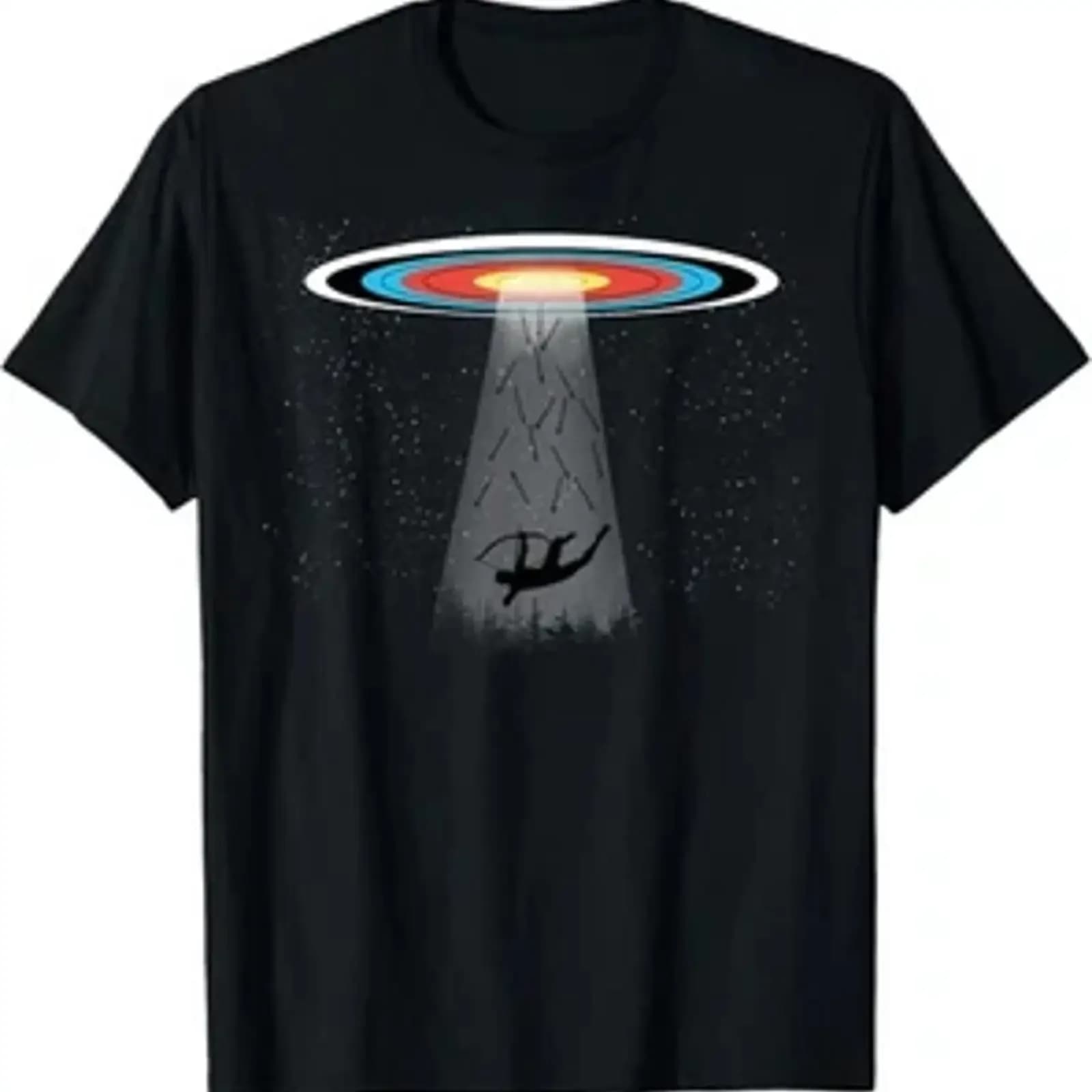 NEW Traditional Archery T Shirt Funny UFO Target Recurve Bow S 3XL vintage Washed Stretched Comfortable Soft graphic fashion