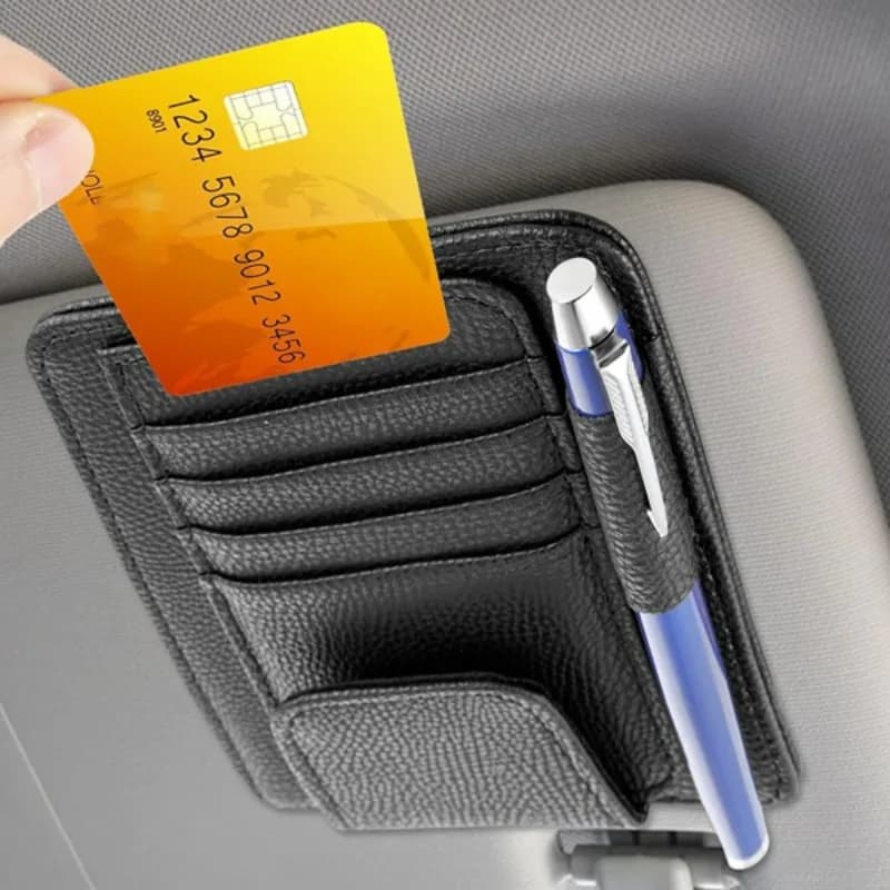 Visiera portaoggetti multitasche per auto visiera parasole porta documenti penna multifunzionale carta occhiali porta clip organizzatore arredamento interno