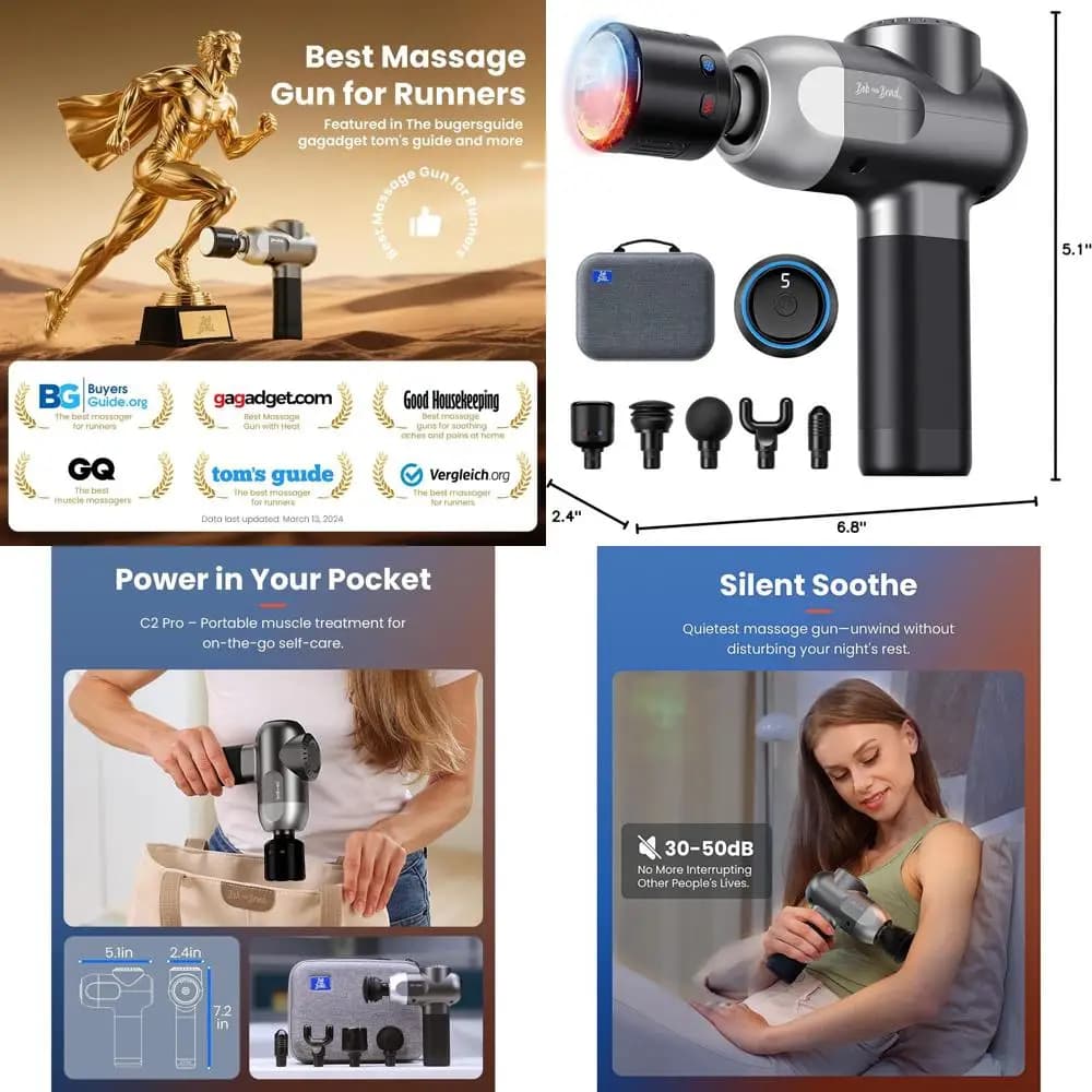 Mini massage gun with heat and cold therapy, approved FSA/HSA, deep tissue massager for athletes