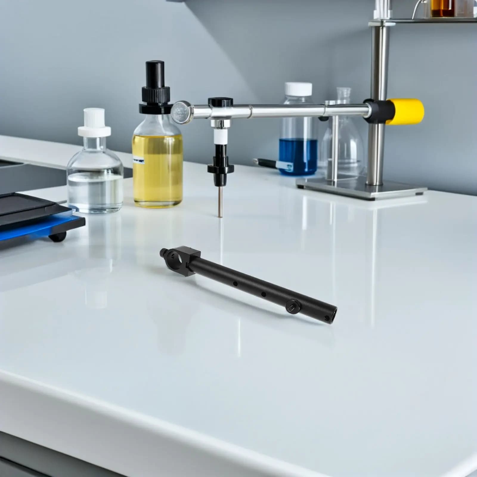 Professional Microscope Display Stand Heavy-Duty Metal Screen Holder for Microscope Monitor Mount Ergonomic Support