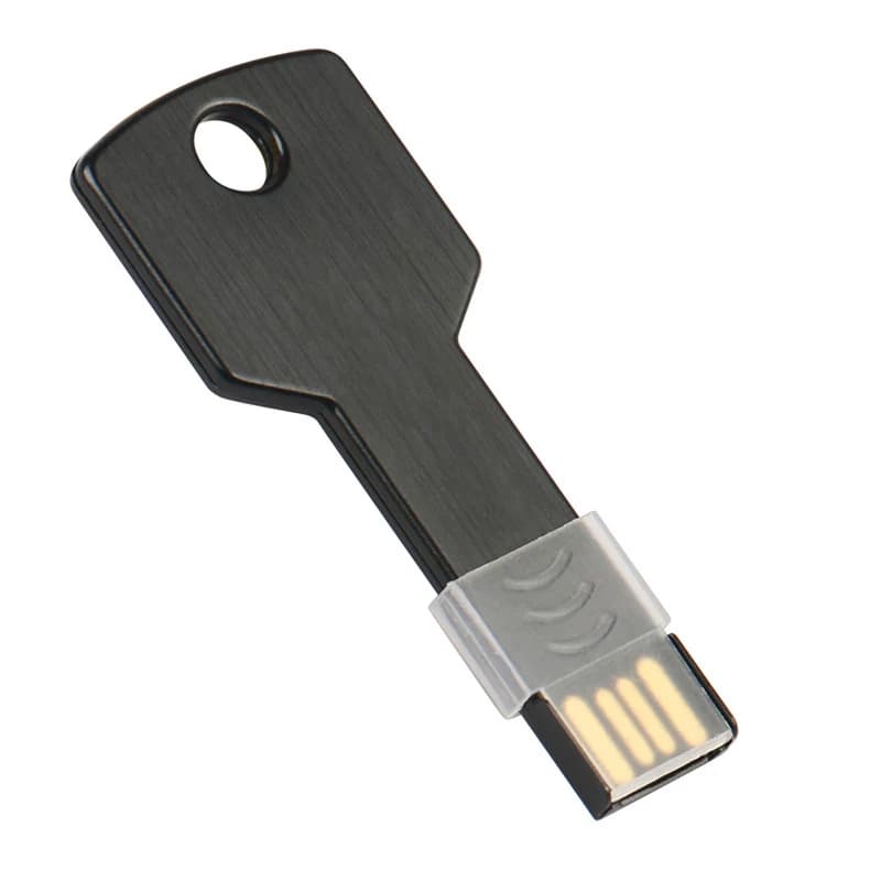 Chiave portatile in metallo Chiavetta USB 2.0 Chiavetta USB nera con capacità reale Chiavetta di memoria argento 64 GB/32 GB/16 GB/8 GB/4 GB U Disco Pendrive