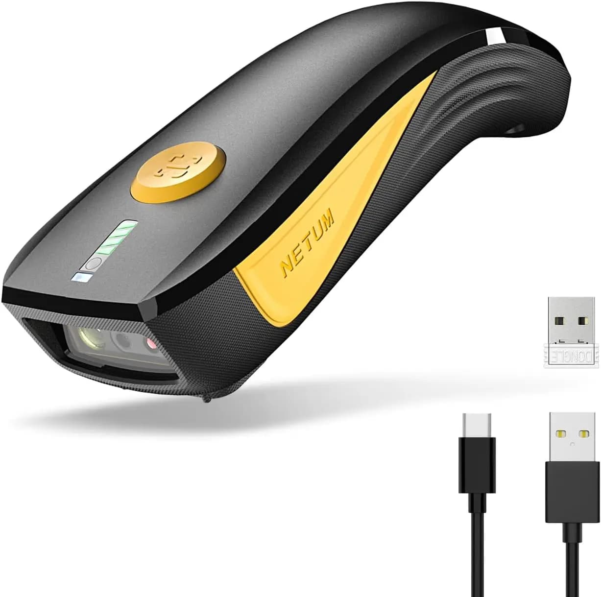 Bluetooth Barre Code Scanner Updated, 1D and 2D QR Codes Portable Reader for Inventory, Tablet, Android, iOS, PC, POS