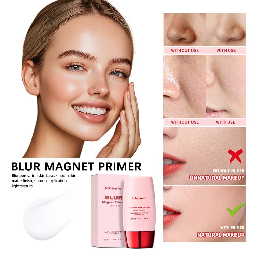 Blur Magnet Primer Natural Matte Blur Pore Foundation Smooth Even Skin Tone Oil Control Moisturizes Repair Facial Base Cosmetics