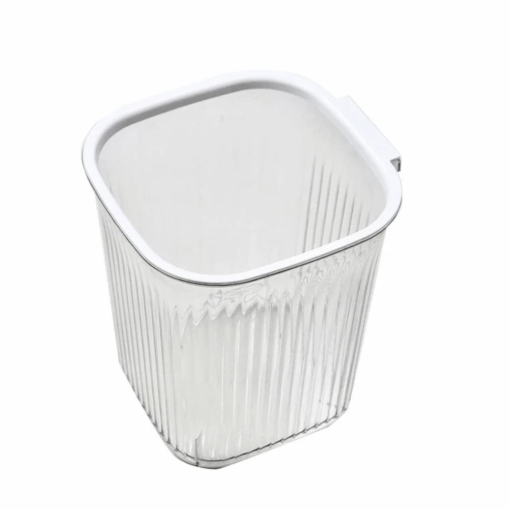 Thicken Transparent Trash Can Plastic Large Capacity Stripe Garbage Container Garbage Classification Luxury Dustbin Office