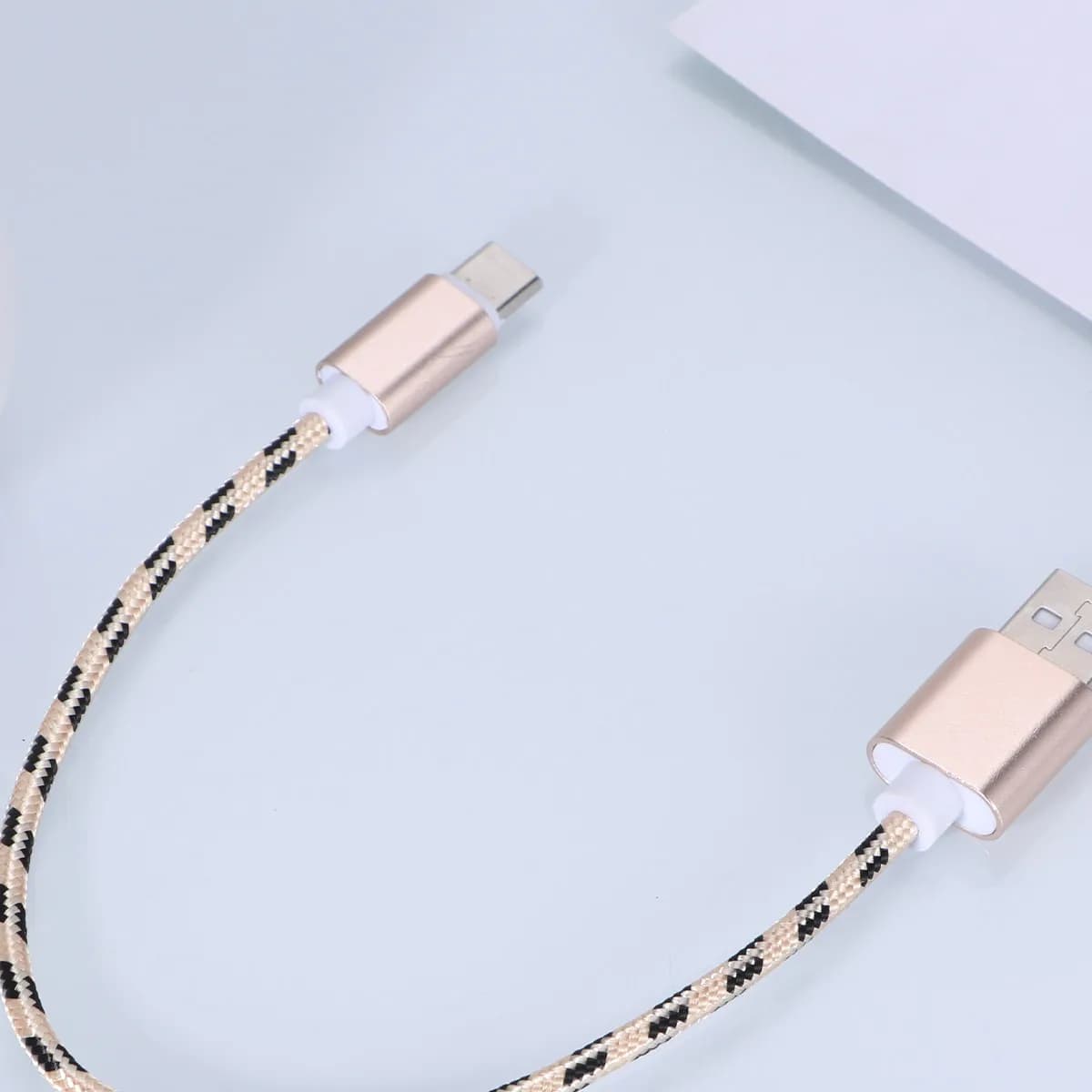 Cavo USB Type-C Intrecciato in Nylon per Ricarica Rapida e Sincronizzazione Dati, Compatibile con Galaxy Note 8 S8, Tablet, Auto, Ufficio
