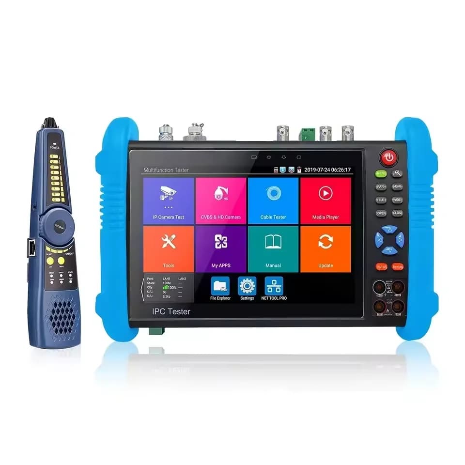 Tester IPC per telecamera di sicurezza 4K Funzione completa 8MP Analogico TVI CVI AHD CVBS Test cavo di rete Punto di rottura TDR