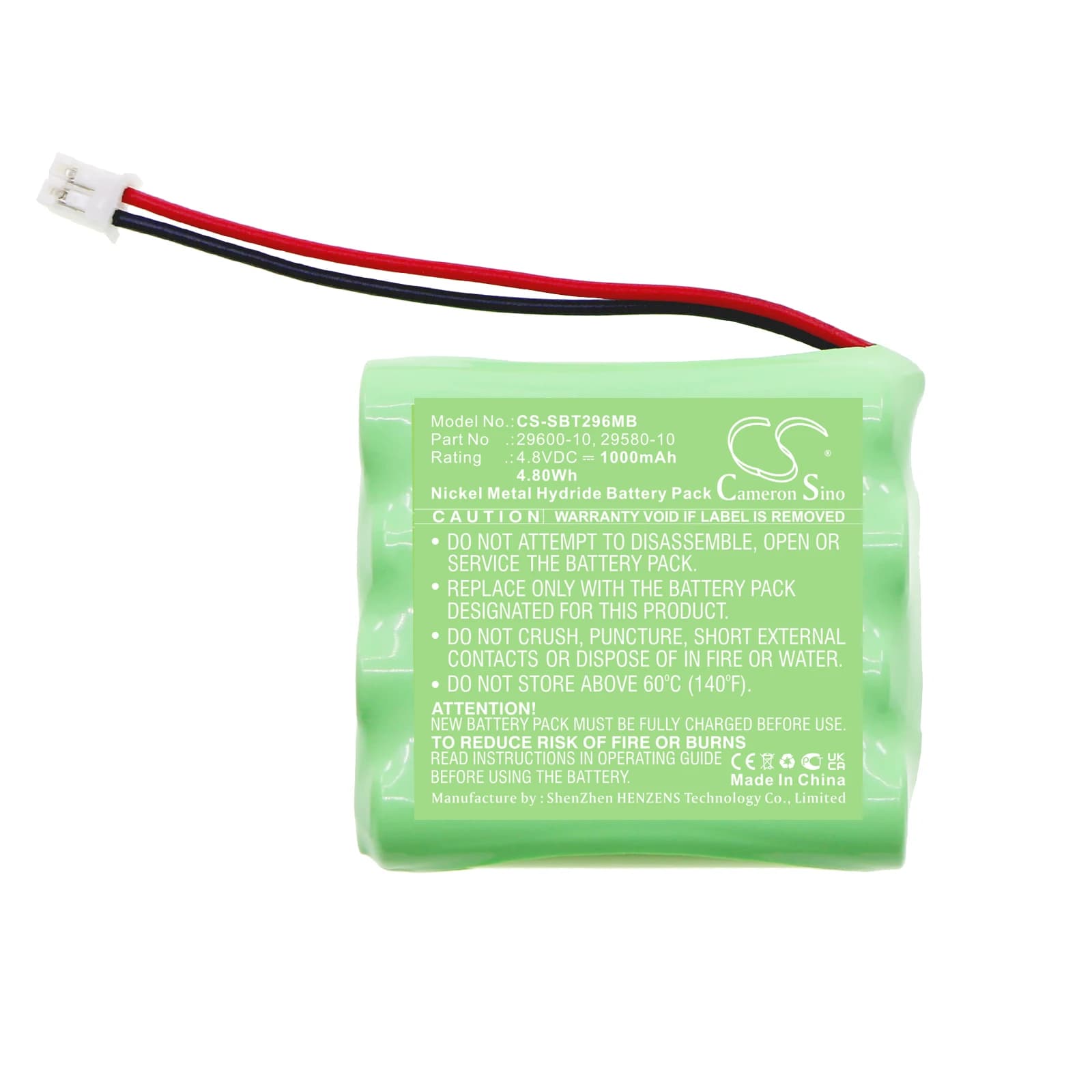 Batteria CameronSino 29580-10 29600-10 per neonato estivo Wide View 2.0 Baby Video Monitor con schermo panoramico da 5 pollici 29270-10