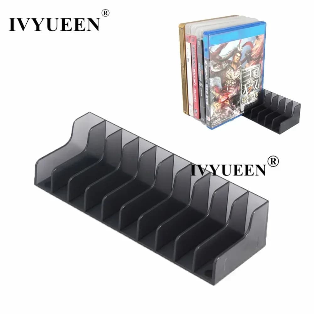 IVYUEEN 1 PCS per PS5 PS4 Scatola per dischi di carte da gioco Supporto universale Dischi CD di gioco Custodia per supporto Staffa di archiviazione per Playstation 5 4