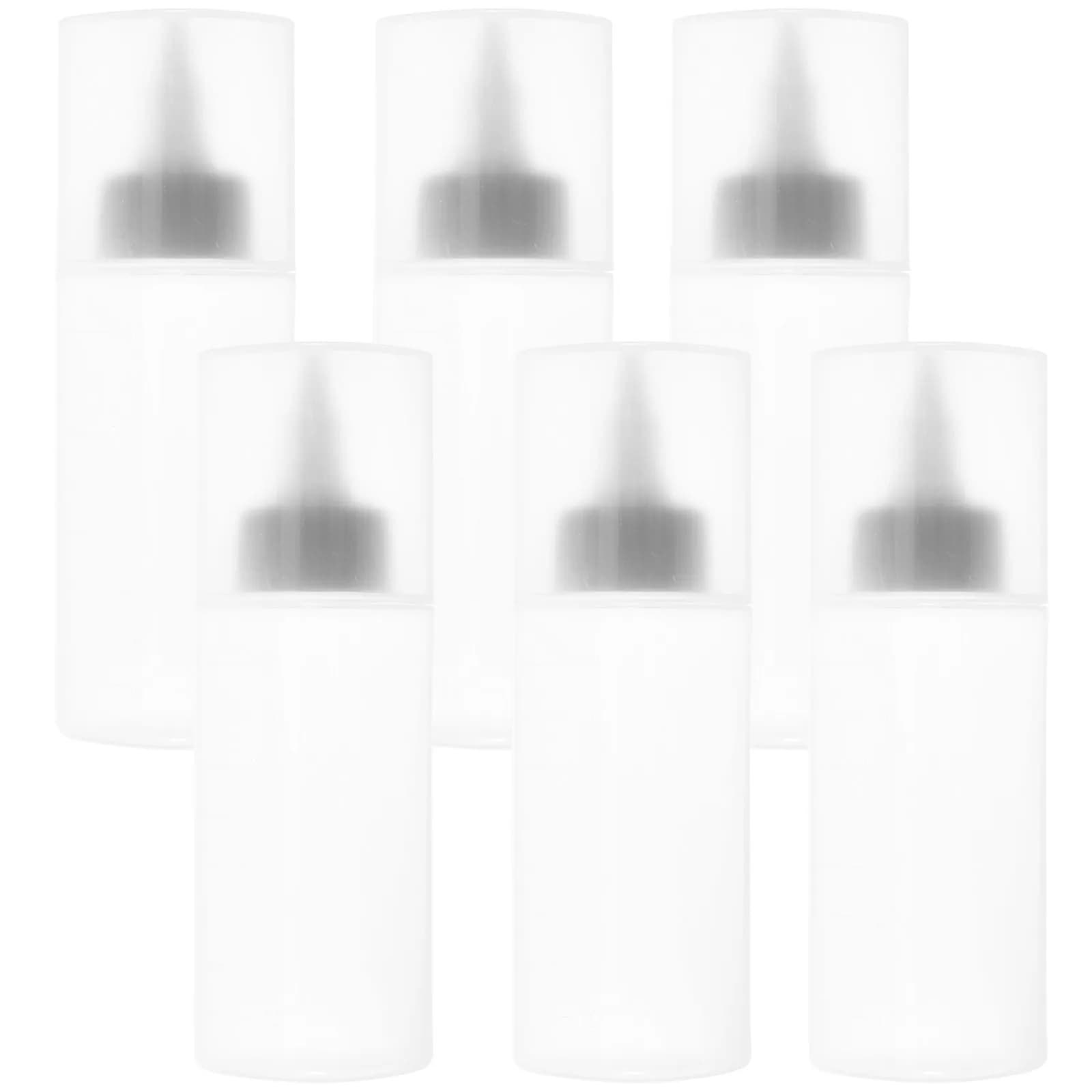 Set di 6 Bottiglie Piccole per Condimenti da 80Ml con Scala Graduata per Erogazione Facile, Perfette per Cucina, Barbecue e Campeggio