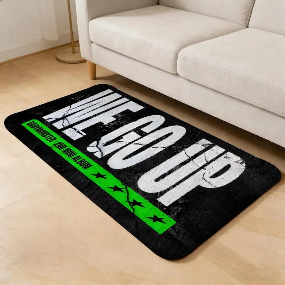 group B-babymonster Internal plug in flannel, door mat, anti-slip, absorbent, washable, for interior