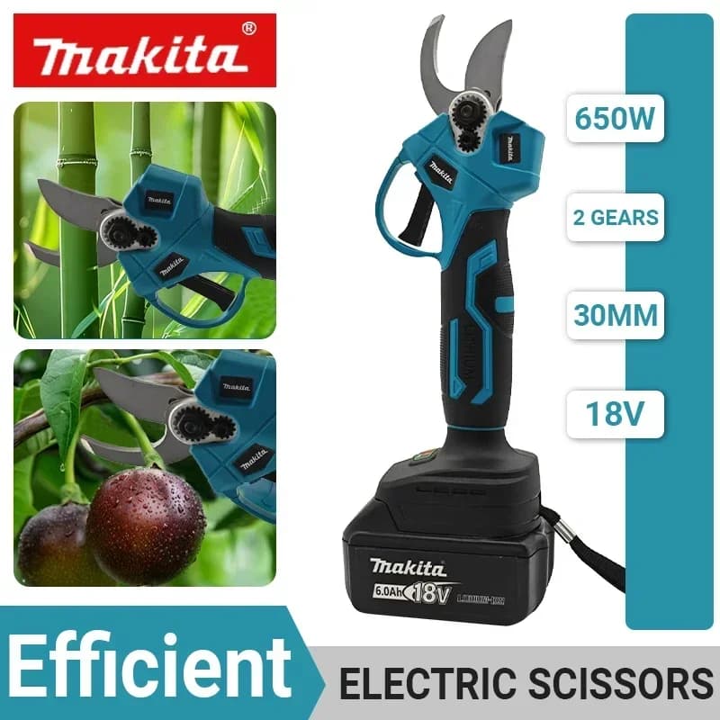 Makita 18V Brushless Electric Scissors, Multifunction Battery Power Shears, Fruit Tree Cutters, Garden Tool New