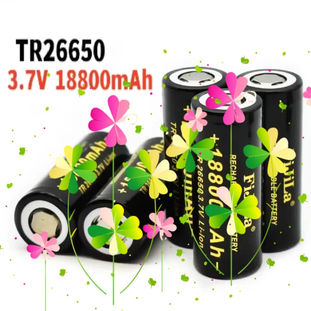 100% Original high quality 26650 battery 18800mAh 3.7 V 50A lithium ion battery for 26650 LED flashlight + charger