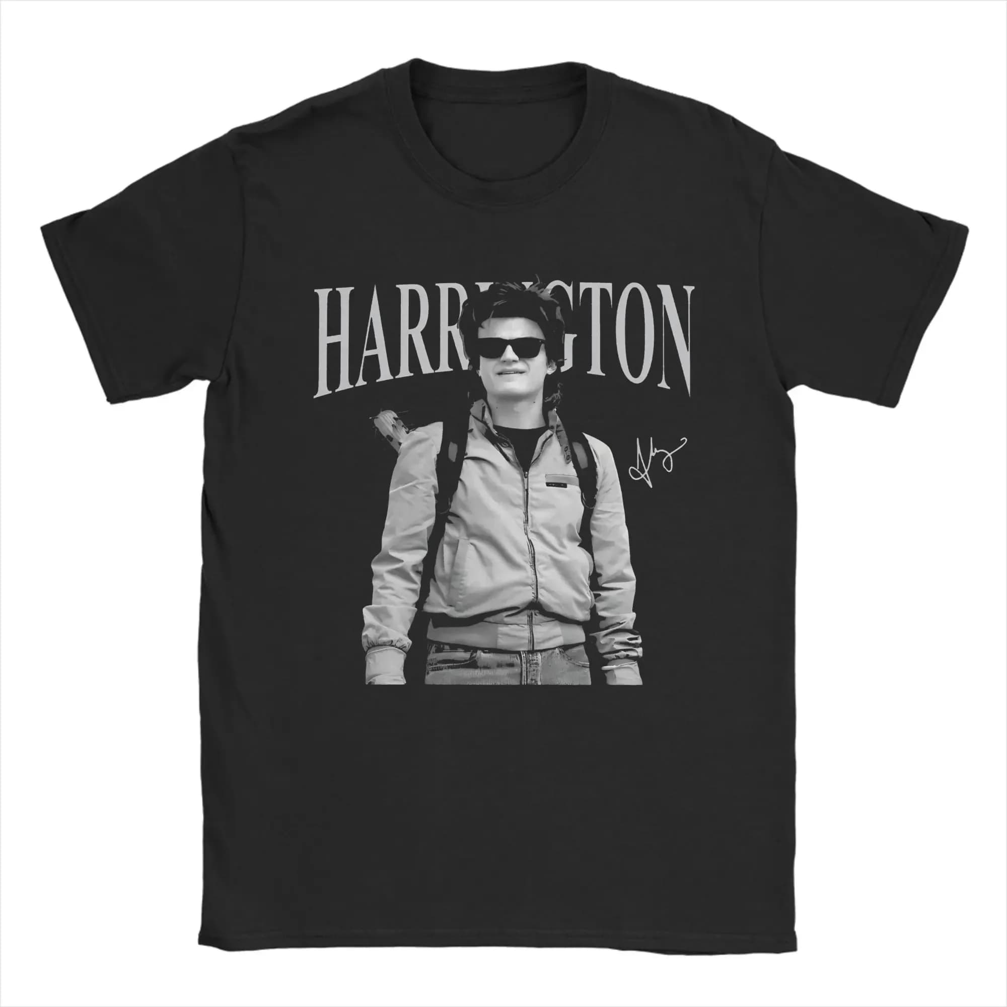 Steve Harrington T-shirt in cotone con stampa grafica divertente Uomo Donna Manica corta Tema natalizio Girocollo Top larghi oversize alla moda