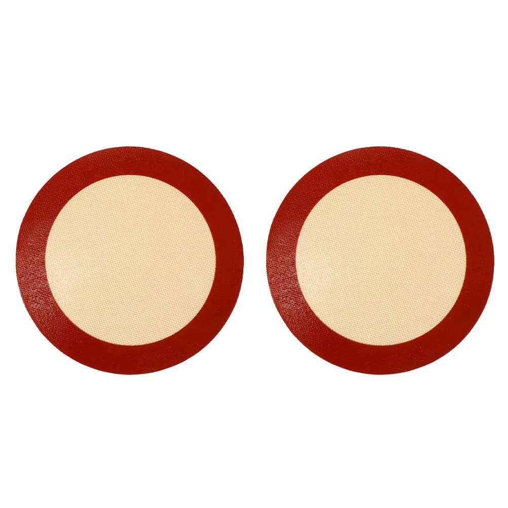 2 Pezzi Tappetini in Silicone da 8 Pollici per Friggitrice ad Aria, Riutilizzabili, Lavabili in Lavastoviglie, Resistenti al Calore, per Forno, Microonde e Piatto Girevole