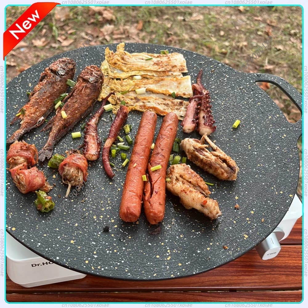 Grilling Pan Non-stick Baking Dishes Pans Multi-purpose Induction Cooker for Outdoor Camping Kitchen Bakeware Household Tools