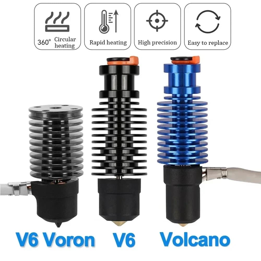 Vulcano Hotend E3D V6 24V 50W 60W Per Voron 2.4 Stampante 3D Nucleo di Riscaldamento In Ceramica Testina di Stampa Per Voron Prusa Ender 3 CR10 MK3S