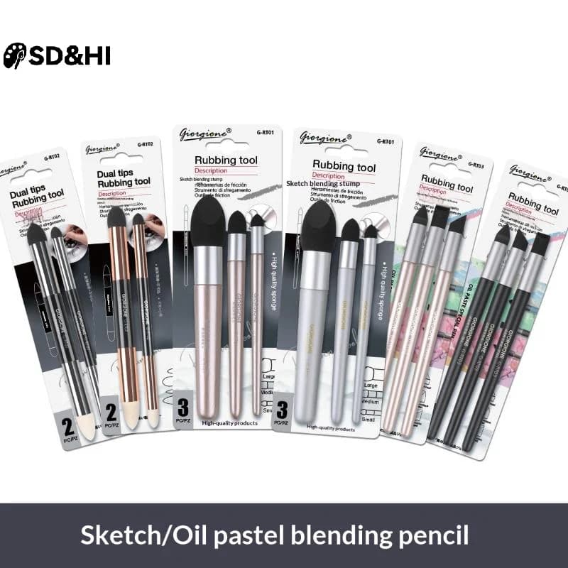 2/3 pieces artist pen for mixing sketch washable sponge brush reusable design artistic blenders that correct lighting and highlight