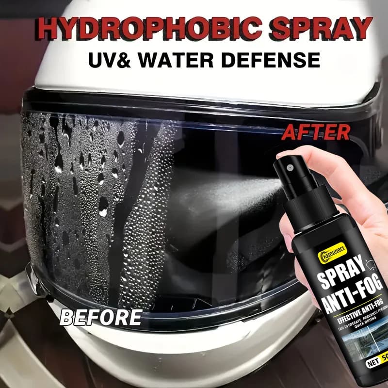 Motorcycle Helmet Anti-Fog Spray, Effectively Prevents Fogging, Enhances Visibility with Durable Nano Coating, Suitable for All