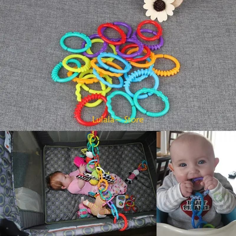 Anello per dentizione per bambini Y4qa Anelli arcobaleno colorati giocattoli per decorazioni regalo 24pcs