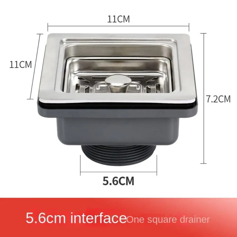Removable Strainer Basket Sink Tap Anti-clogging Basin Waste Filter Clack Plug Kit Kitchen Sink Square Drainer Sink Basin Plug