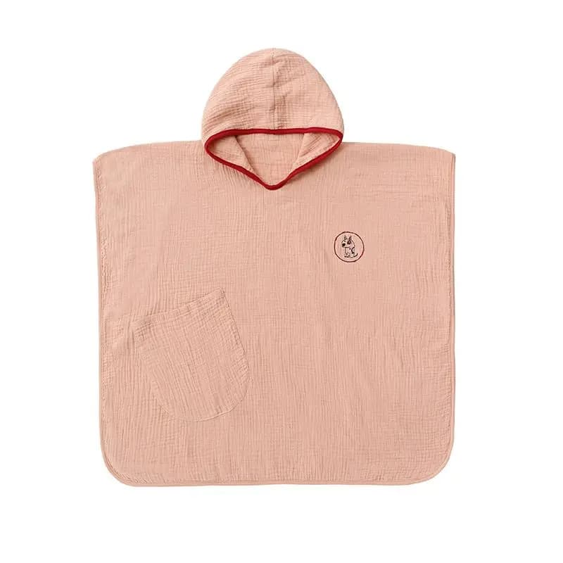 4 layers pure cotton gauze baby bath towel, soft and absorbent, with hood, 0-6 years, bath towel, summer swimming, baby bathrobe