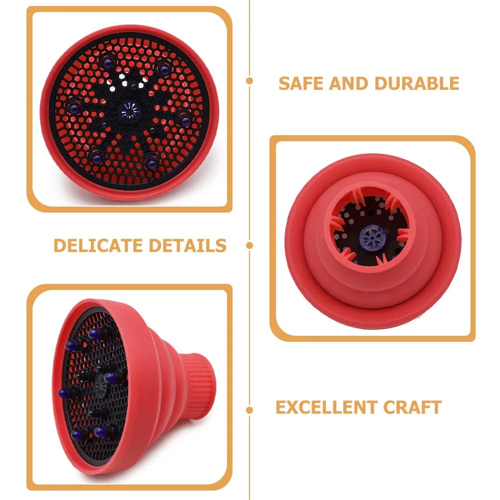 Universal Silicone diffuser for Hair Dryer, Mossi or Smooth, Uniform Air Flow, Styling Protection, Hairdryer Travel Laptop