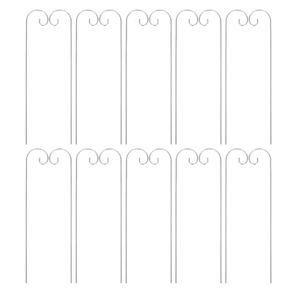 20 ganci per fiori da giardino ganci per etichette per piante in ferro pali da esterno per supporto per cartello paesaggistico per balcone da giardino supporto per palo in metallo