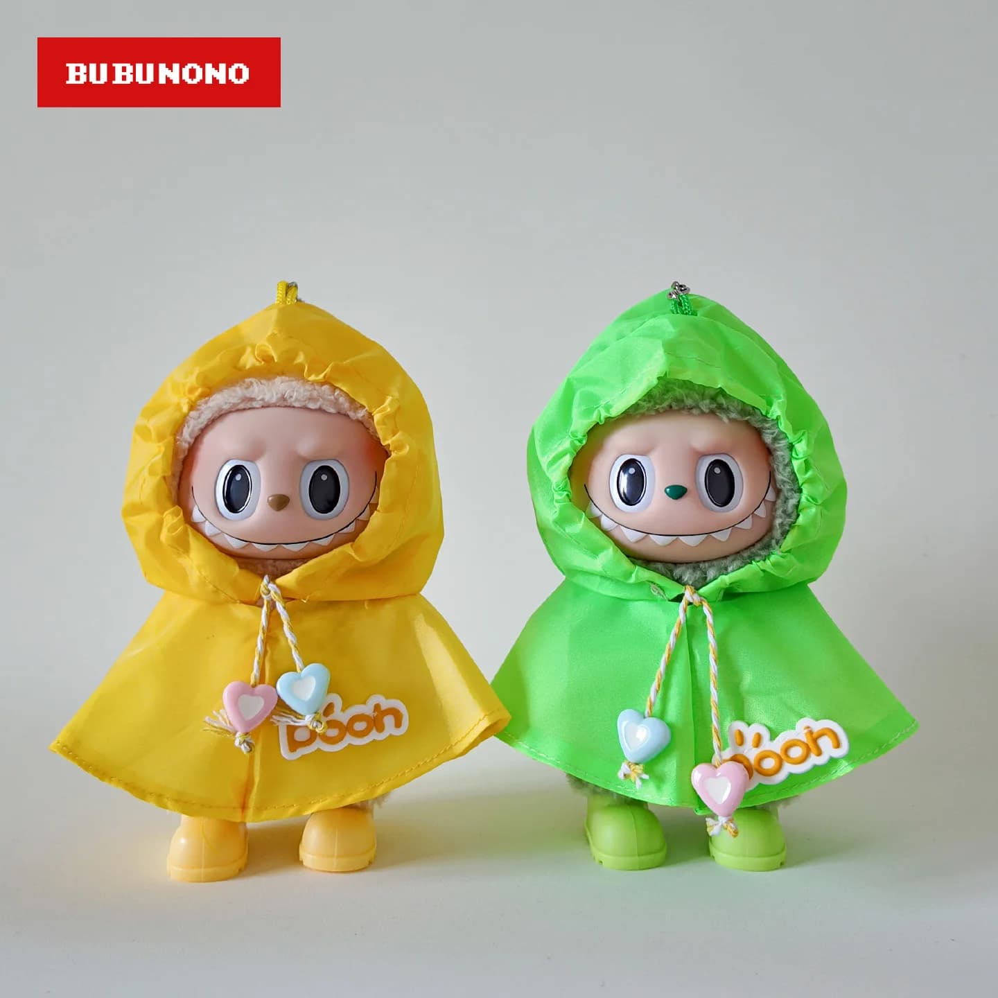 "Raincoat On!" Labubu 1.0 2.0 3.0 Gen Vinyl Plush Figure Rainwear Set Waterproof Coat & Boots Cute Doll Clothes Outfit