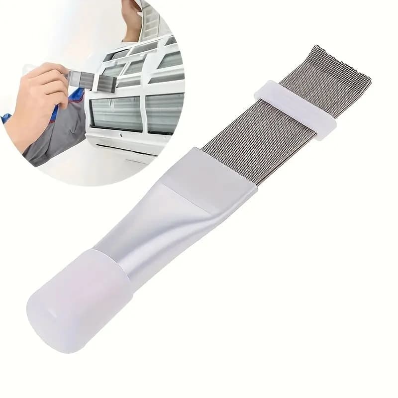 Pettine per alette del condizionatore d'aria (1 pz/10 pz), spazzola in acciaio inossidabile e stiratore per alette, strumento per la pulizia dell'AC