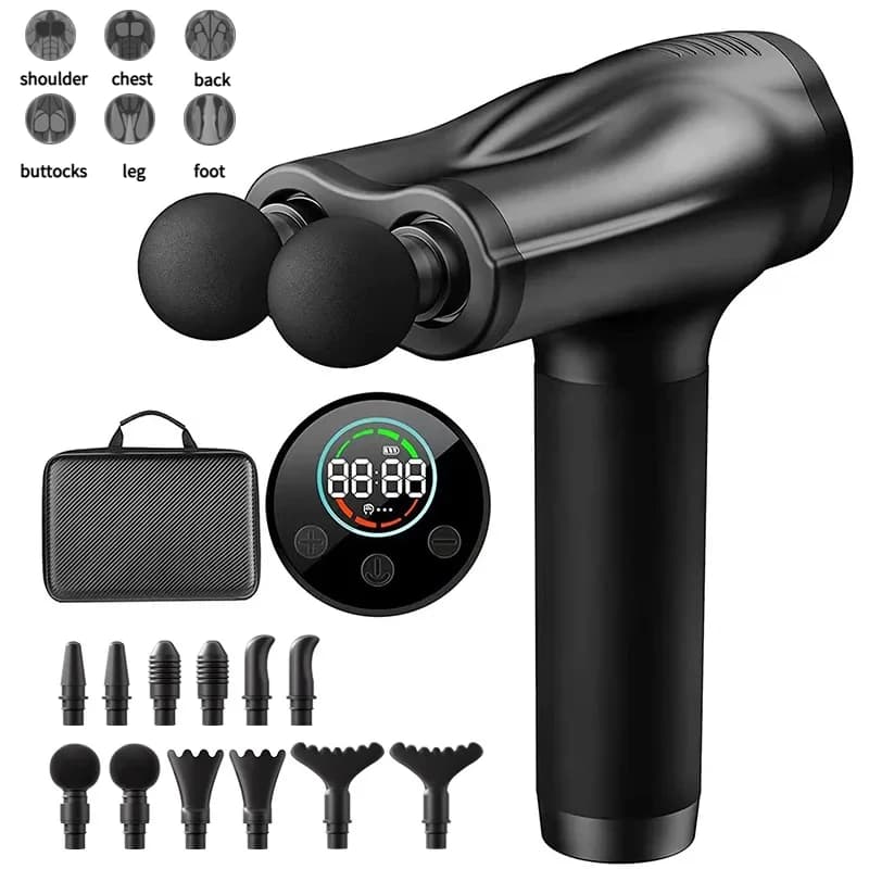 Double Head Portable Massage Gun, Rechargeable, Silent With Noise Reduction, Full Body Massage, Multiple Adjustable Levels, Ease fatigue