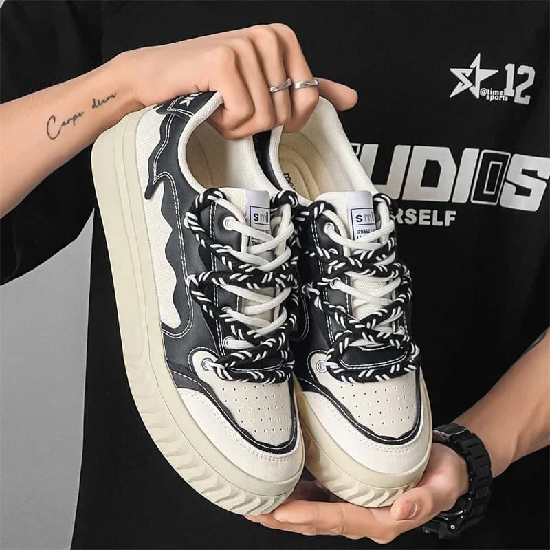 Fashionable and fashionable men's breathable niche shoes, casual table shoes tightened summer by low cut, student shoes for young outdoors