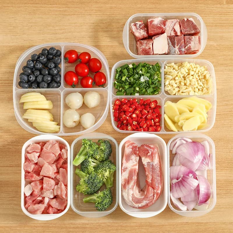 Frigorifero contenitori per alimenti scatola sigillata cucina congelatore sigillo Bin verdura frutta carne scatola fresca organizzatore di cibo #3149