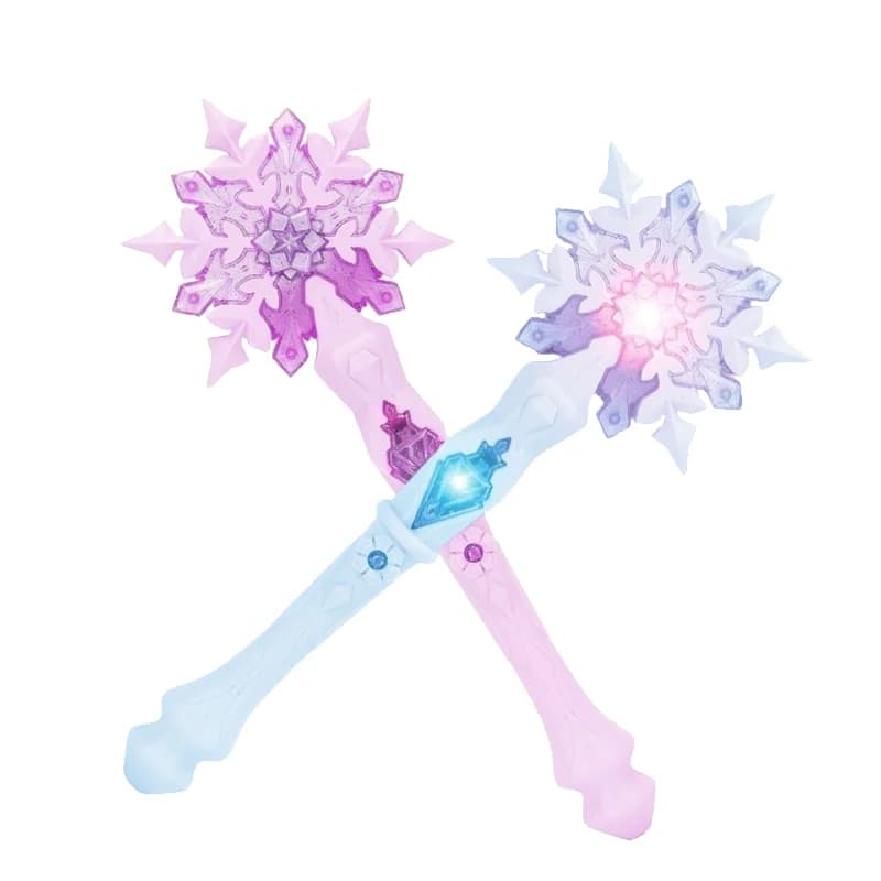1 Pezzo Bacchetta Magica con Suono e Luce, Blu e Rosa, Giocattolo Luminoso per Bambine, Decorazione per Feste e Regalo