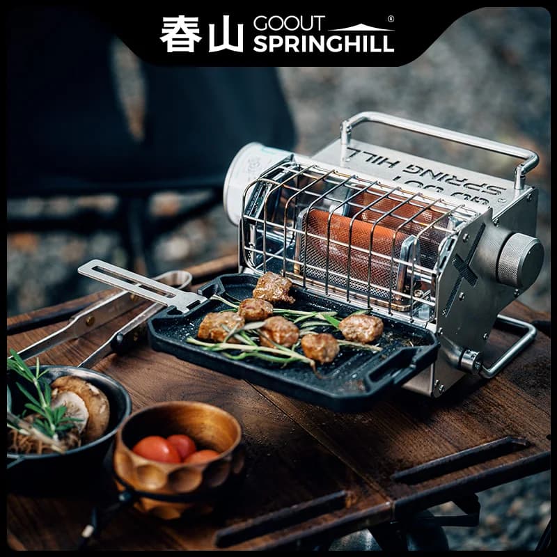 GOOUT STRINGHILL Mini Stufa Portatile a Gas per Campeggio, Pesca e Auto, Riscaldatore per Esterni, Forniture per Campeggio Invernale 2025