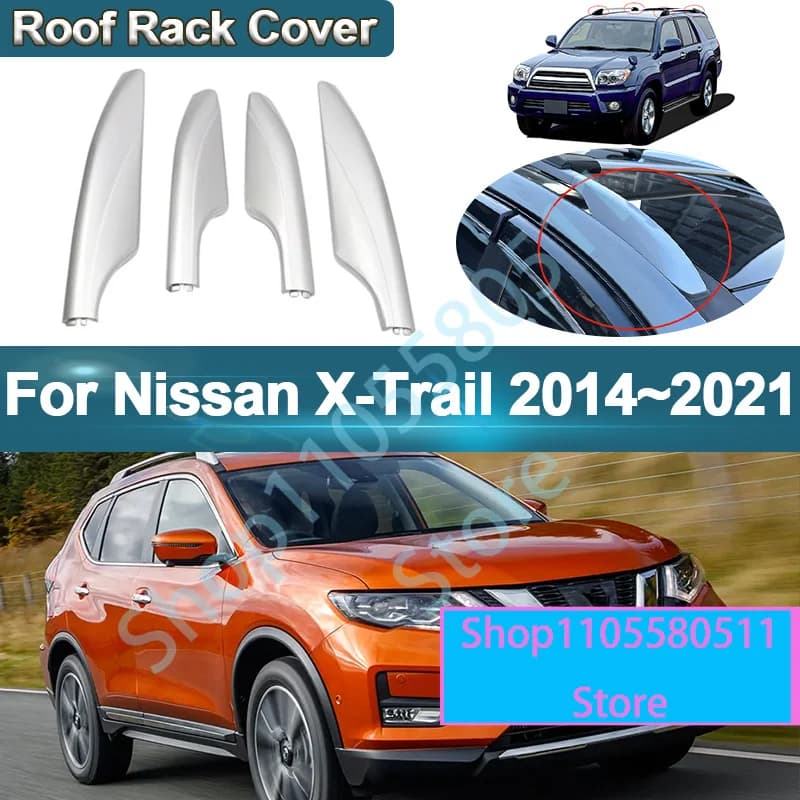 For Nissan X-Trail Accessories X Trail XTrail T32 Rogue 2014~2021 Luggage Rails Side Bar Roof Rack Carrier Cover Car Accessories