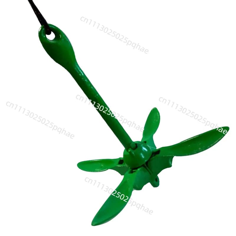 1.5KG Green Carbon Steel Four Jaw Folding Boat Anchor For Kayak Rubber Boat Marine Accessories