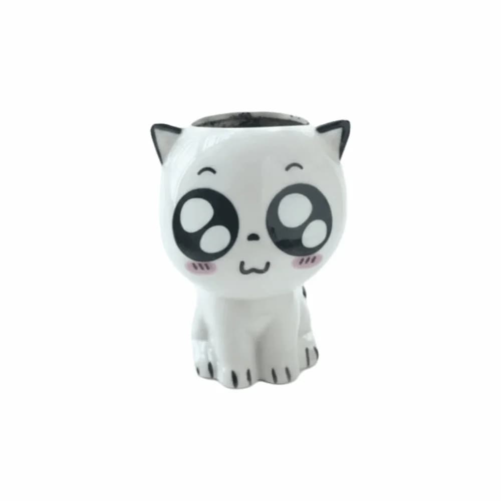 DIY Pot Cute Design Ceramic Flowerpot Lovely Face Desktop Ornaments Cat Flower Pot Decoration Mini Plants Pot Office