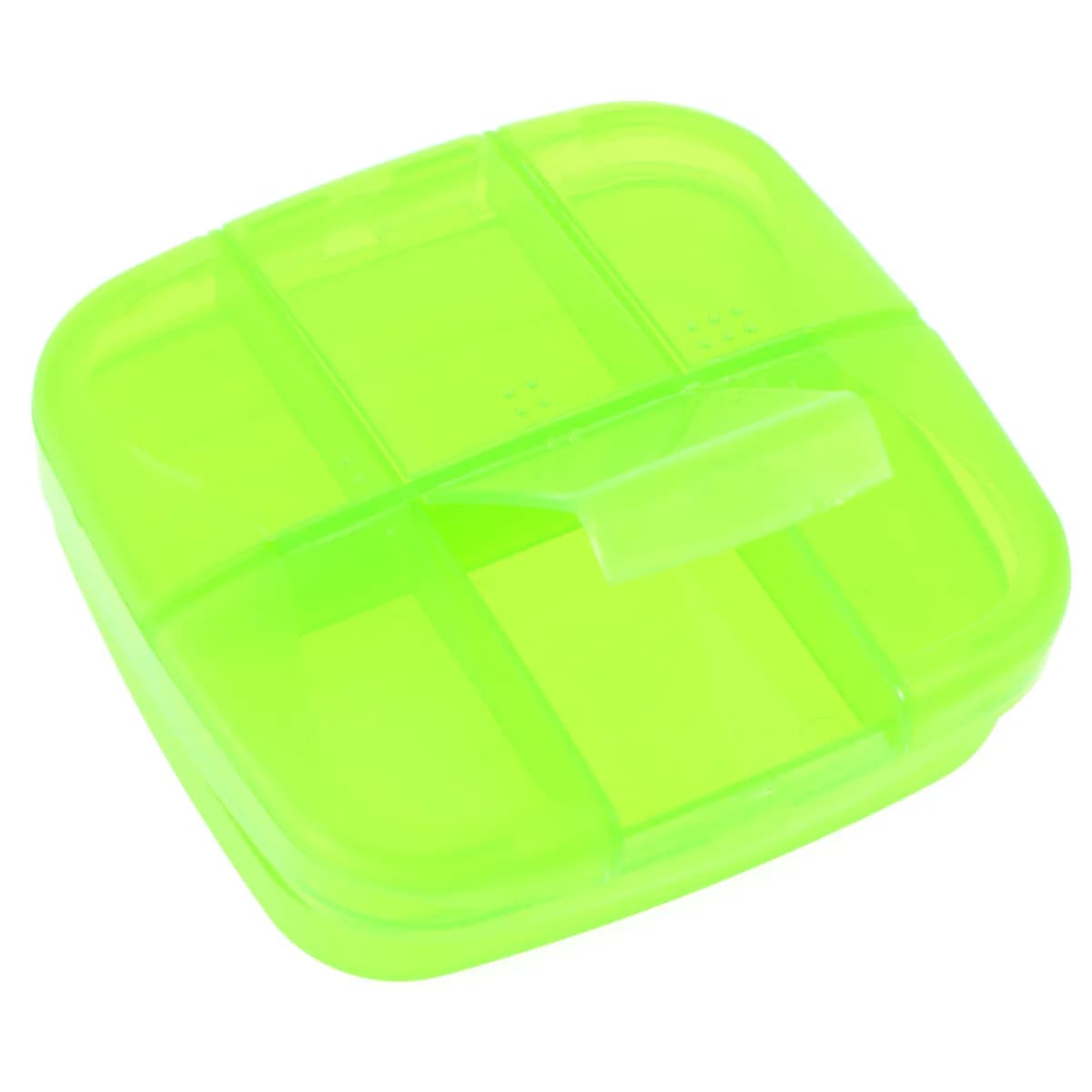 Weekly Portable Organizer for Pills at 6 Departments, Medicine Box with Airtight Covers for Vitamins and Daily Integrators, Ideal for Travel and Home