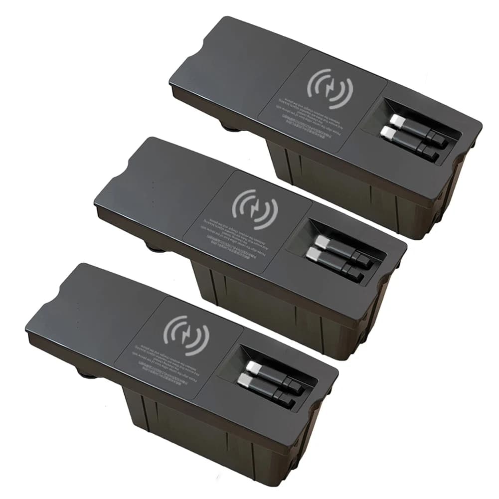 Caricabatterie Wireless per Auto A6 A7 2012-2018 con Doppio Cavo Retrattile e Fusibile Integrato per Alimentazione Veicoli 12V