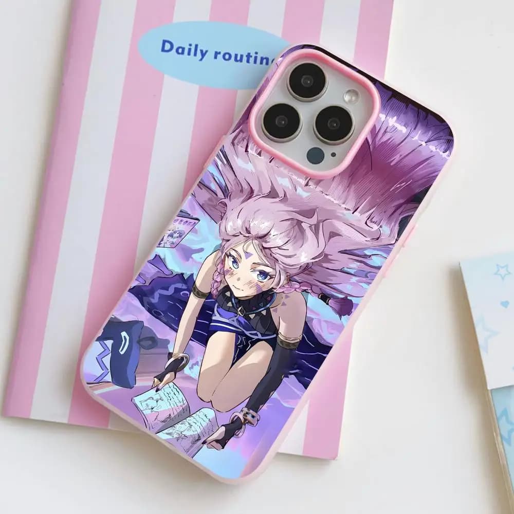 Custodia Protettiva per Cellulare Game GI Citlali Jelly a Doppio Strato Rosa per iPhone 17 16 15 14 13 12 11 Air Pro Max Plus