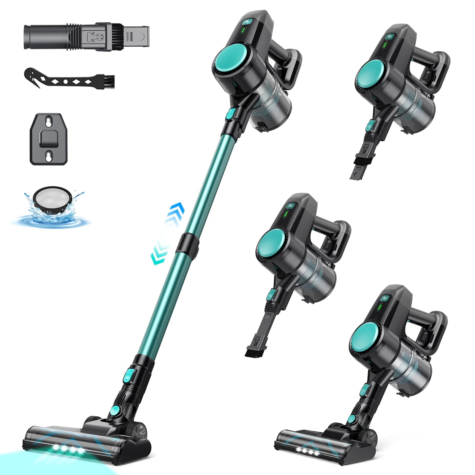 Aspirapolvere Senza Fili INSE N3T 20Kpa Potente Ultra-Leggero Portatile a Bastone 40 Minuti di Autonomia per Casa Tappeti Peli di Animali