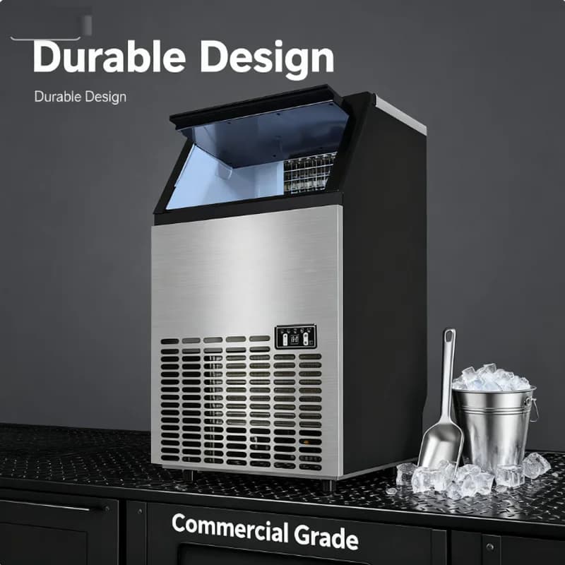 Macchina elettrica per la produzione di cubetti di ghiaccio, generatore in acciaio inossidabile, congelatore di liquidi per ristoranti, caffetterie, casa, macchina per il ghiaccio commerciale