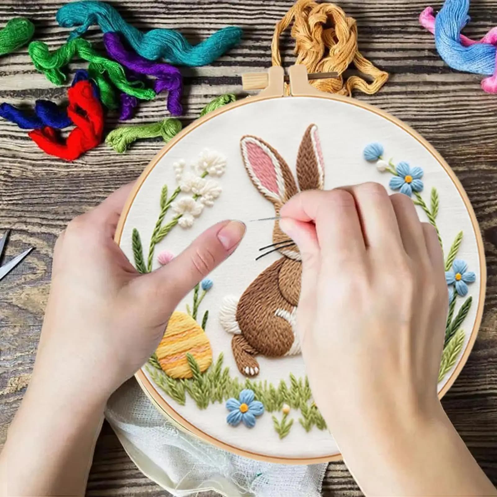 Kit Ricamo Pasquale: Set Artigianale Primaverile per Principianti, Ideale per Donne, Ragazze, Adolescenti e Appassionate di Ricamo – Perfetto per le Giornate Piovose