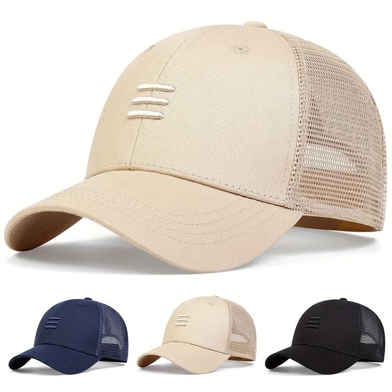 Cappellini da Baseball Unisex con Tre Ricami, Regolabili per Primavera ed Estate, Cappelli Casual da Esterno, Protezione Solare, Cappello Sportivo da Golf