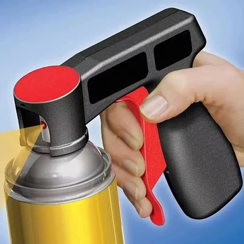 1 piece portable plastic spray paint handle, reusable universal film that changes color for self glued self-cleaning manual spray gun