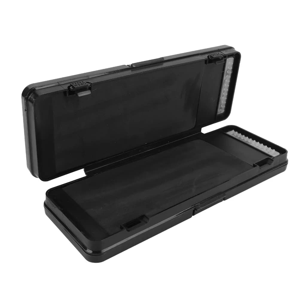 6 Layer Carp Fishing Tackle Box 25x9x4.4cm PP EVA Fishing Line Box for 72 Rigs Capacity Twin Clip Lock Lid Hair Rig Tackle Box